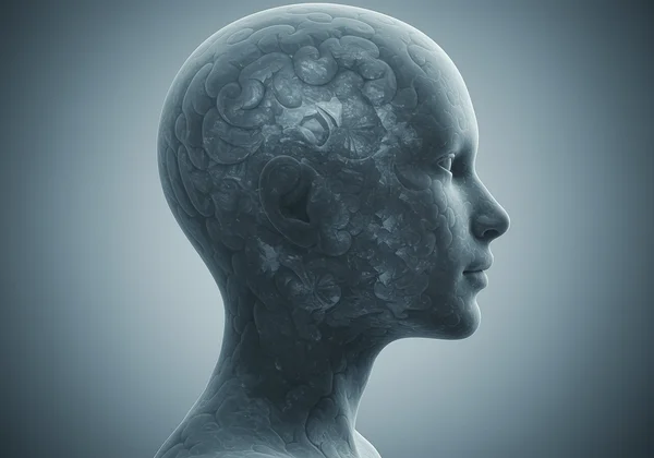 Person reflecting, symbolizing complex psychological condition