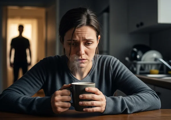 Stressed woman feeling overwhelmed by conflict
