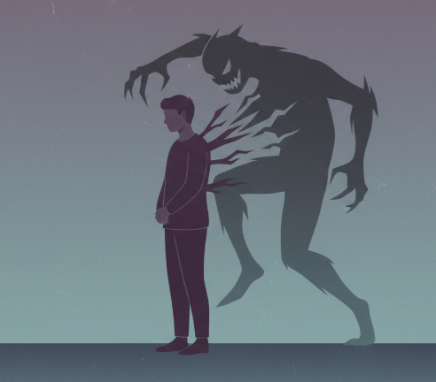 Illustration of malignant narcissism concept